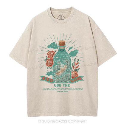 God Use The Waves Christian Washed T-Shirt