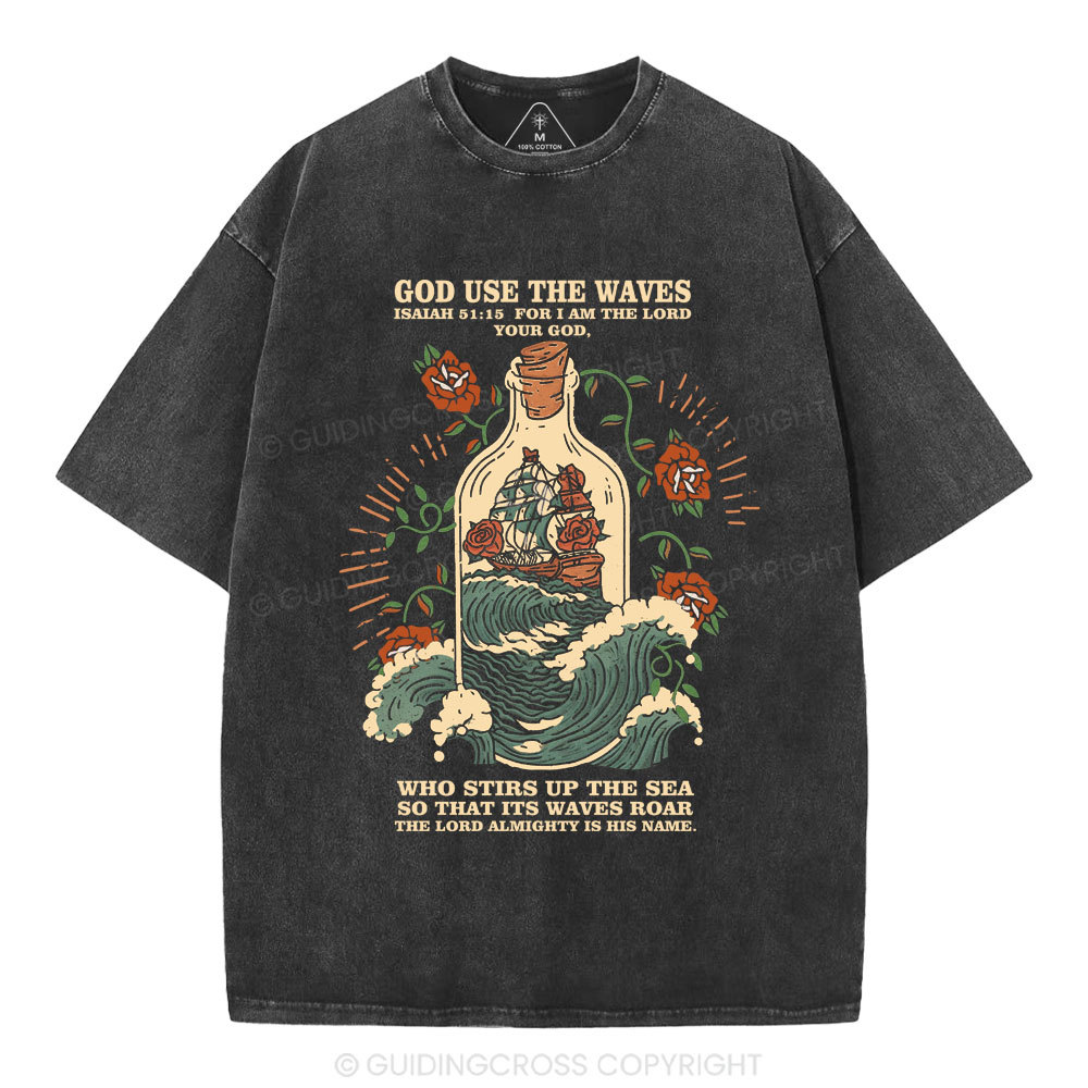 God Use The Waves Christian Washed T-Shirt