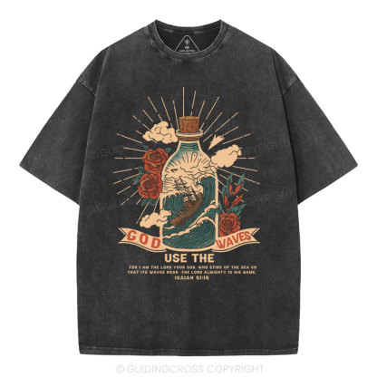 God Use The Waves Christian Washed T-Shirt