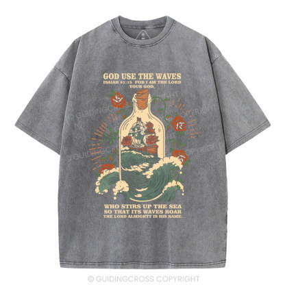 God Use The Waves Christian Washed T-Shirt