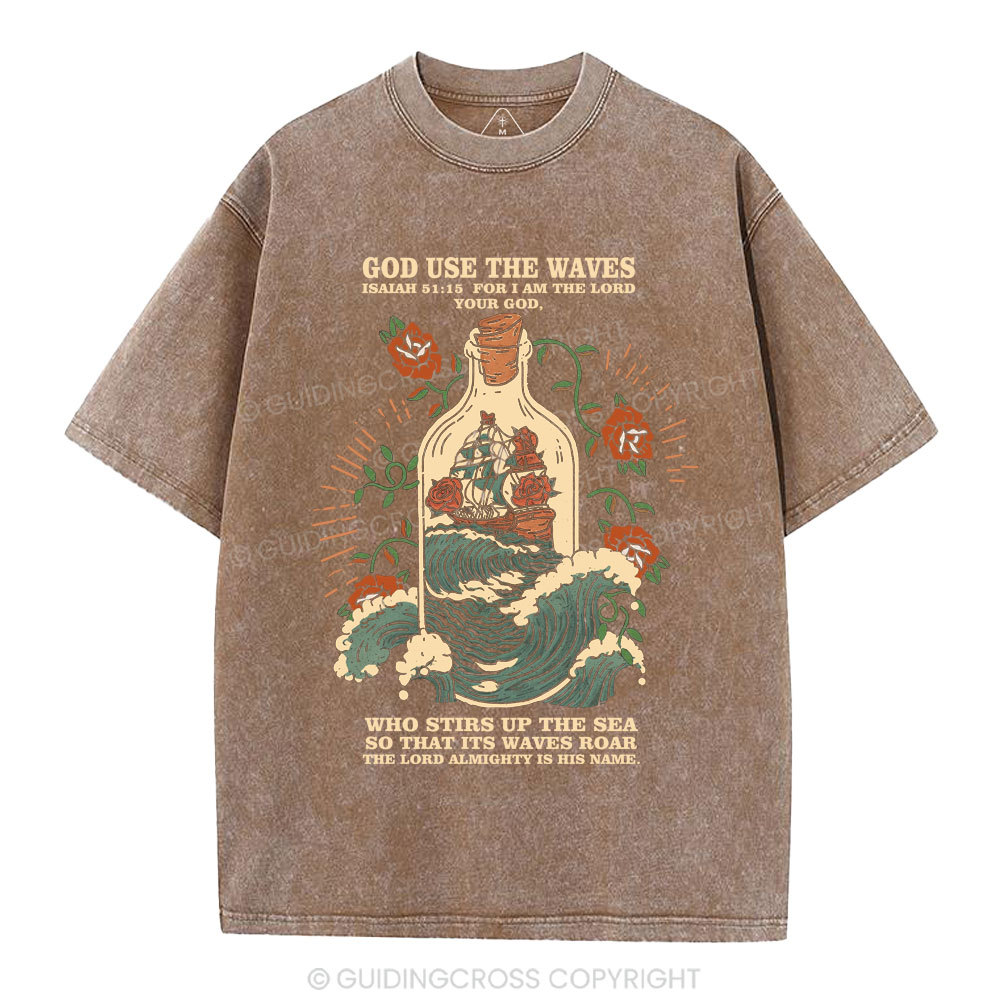 God Use The Waves Christian Washed T-Shirt