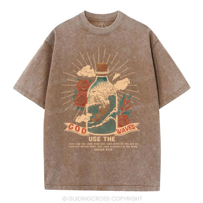 God Use The Waves Christian Washed T-Shirt