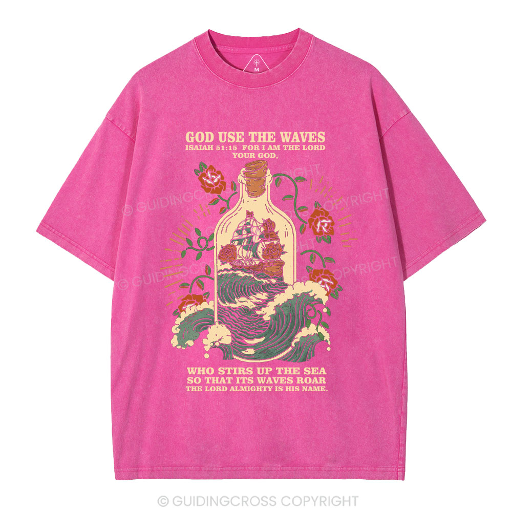 God Use The Waves Christian Washed T-Shirt