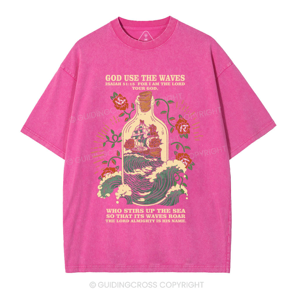 God Use The Waves Christian Washed T-Shirt