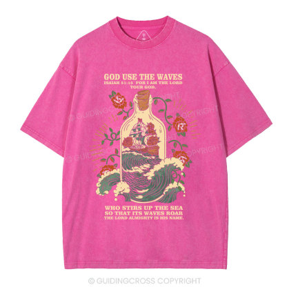God Use The Waves Christian Washed T-Shirt