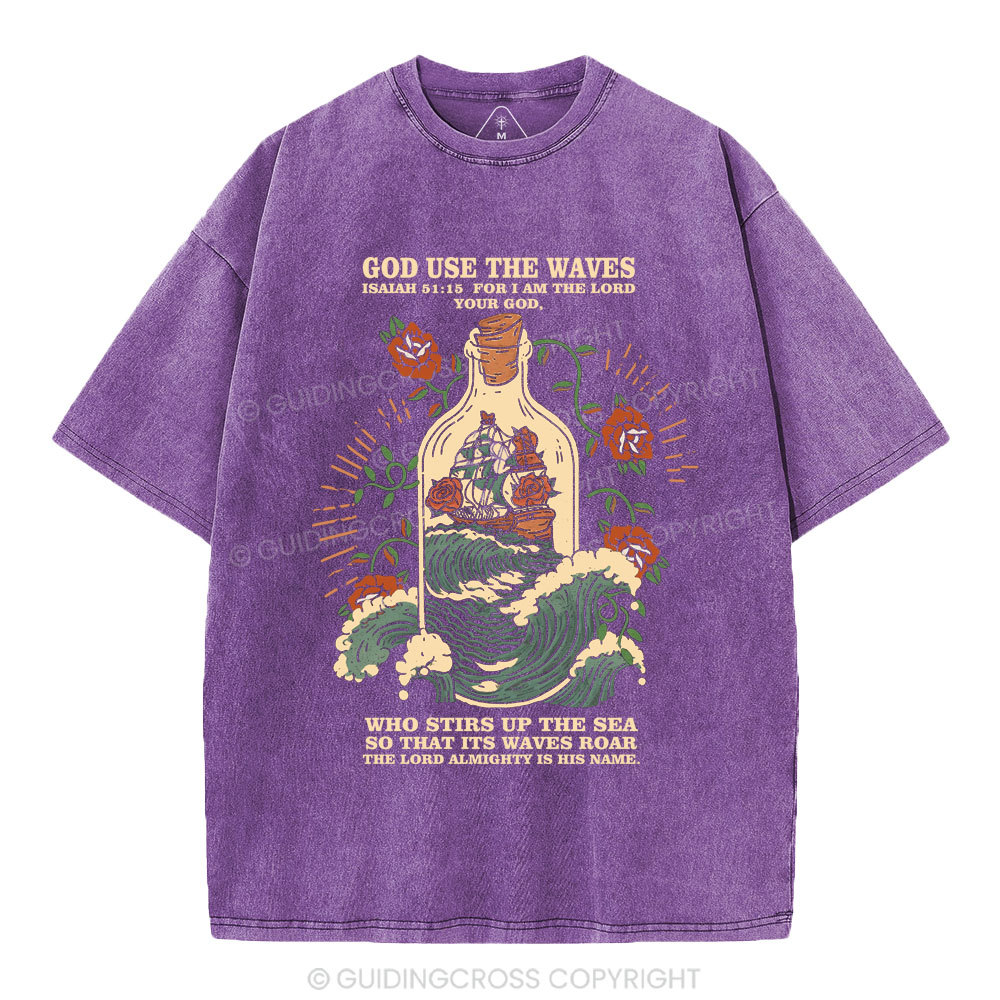 God Use The Waves Christian Washed T-Shirt