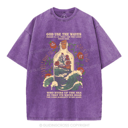 God Use The Waves Christian Washed T-Shirt