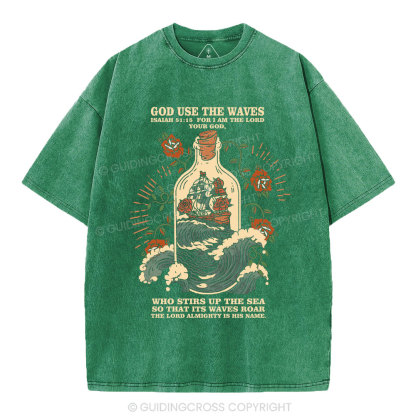 God Use The Waves Christian Washed T-Shirt