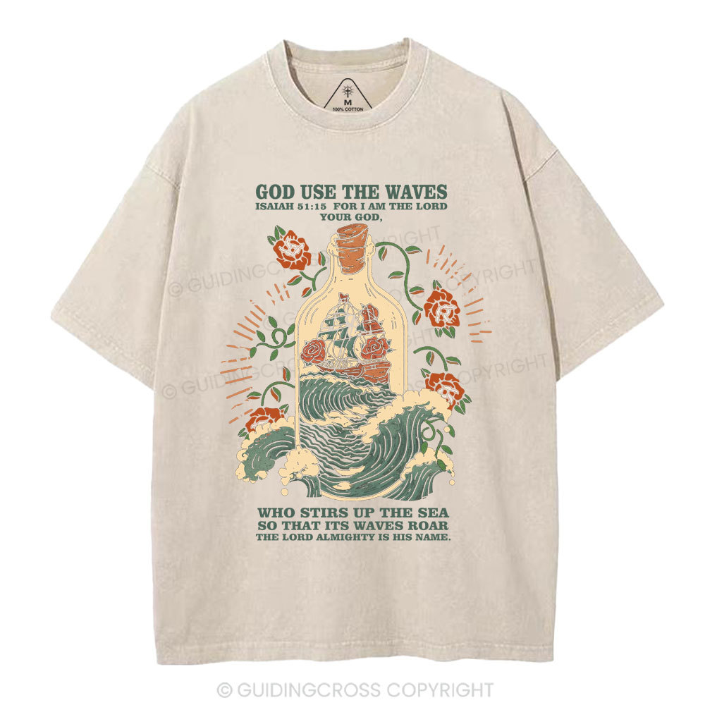 God Use The Waves Christian Washed T-Shirt