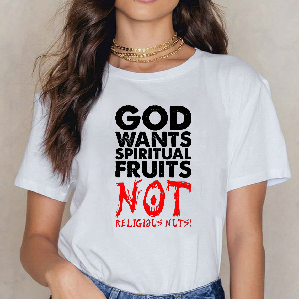 God Wants Spiritual Fruits Christian T-Shirt