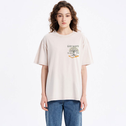 God Wants To Heal You Christian Washed T-Shirt
