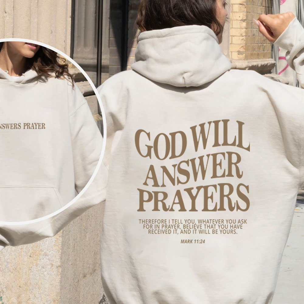 God Will Answer Prayers Christian Fleece Hoodie Set