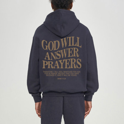 God Will Answer Prayers Christian Fleece Hoodie Set