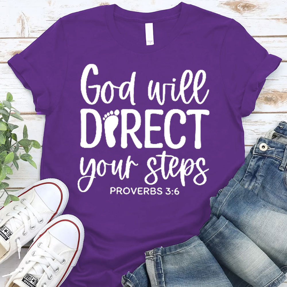 God Will Direct Your Steps Christian T-Shirt 