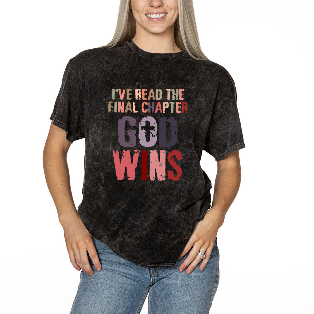 God Wins Vintage Christian Washed T-Shirt