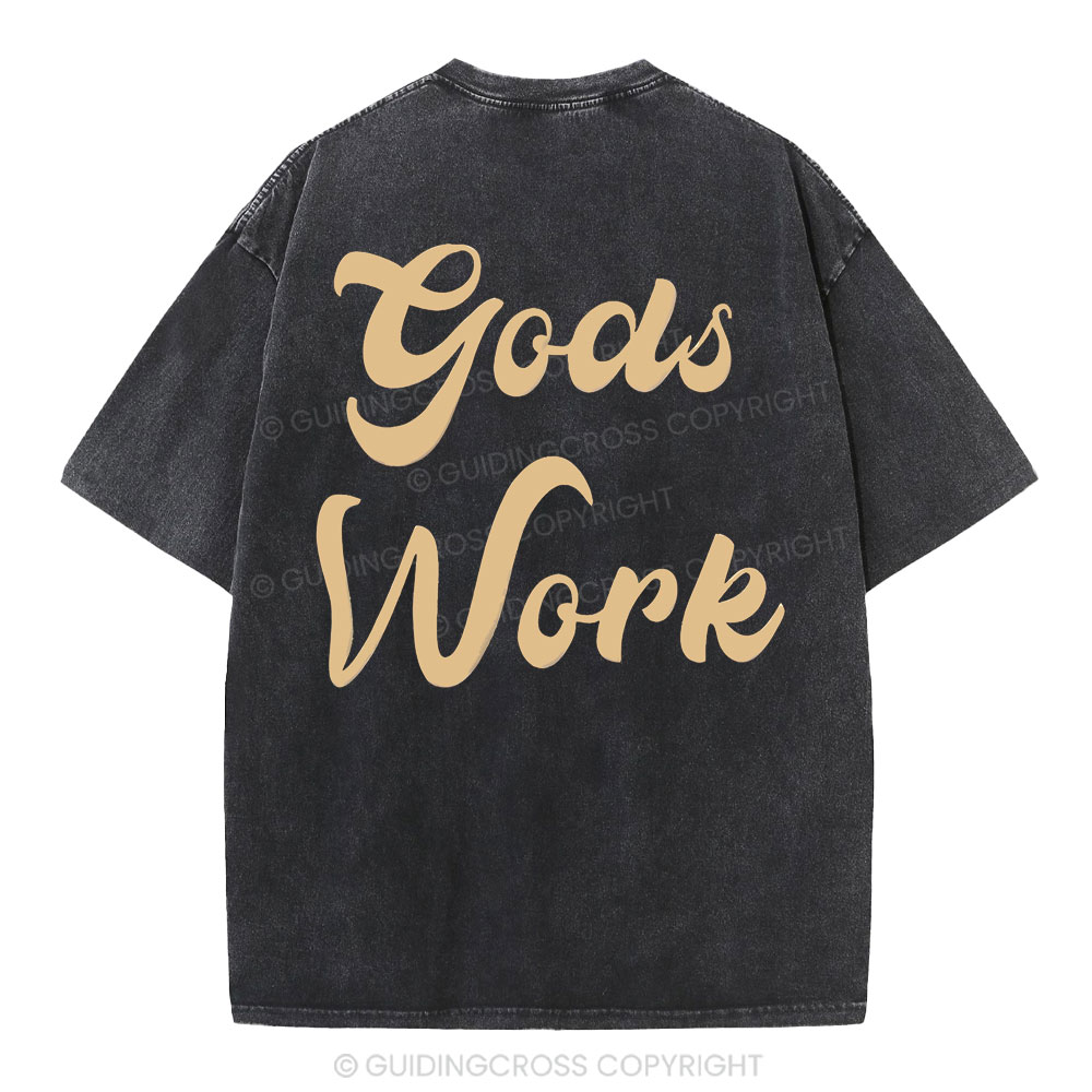 God Works Chrisian Washed T-Shirt