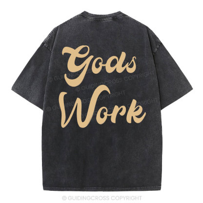 God Works Chrisian Washed T-Shirt