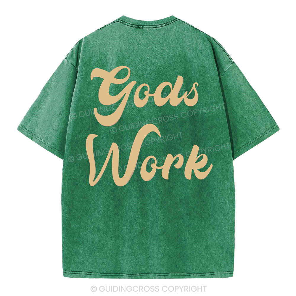 God Works Chrisian Washed T-Shirt