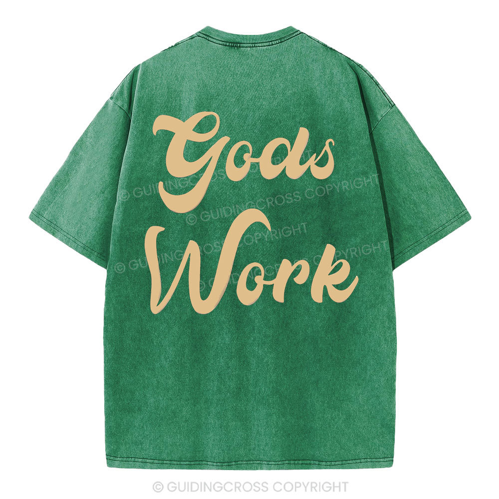God Works Chrisian Washed T-Shirt