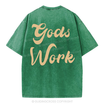 God Works Chrisian Washed T-Shirt