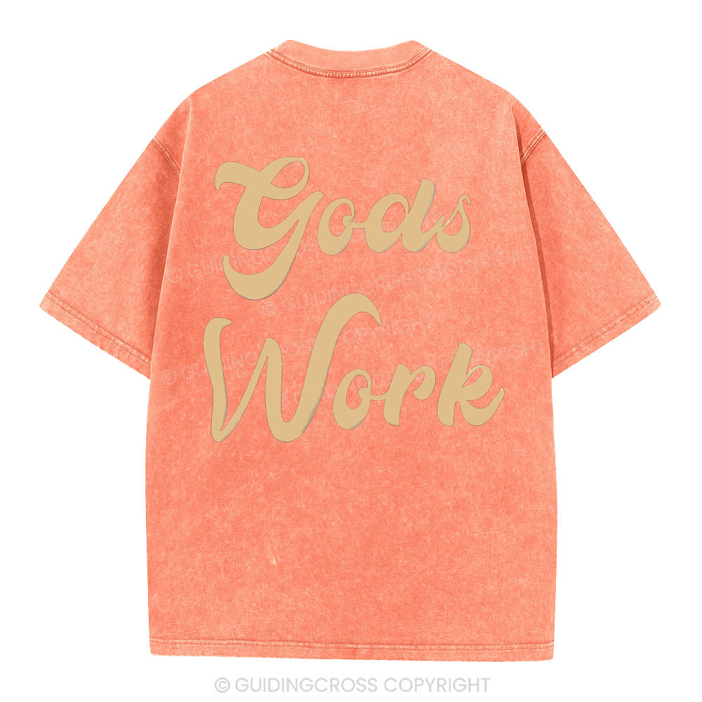 God Works Chrisian Washed T-Shirt