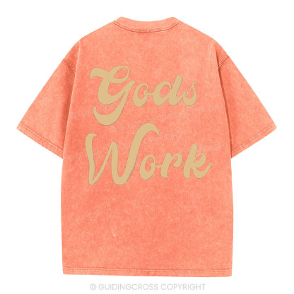God Works Chrisian Washed T-Shirt