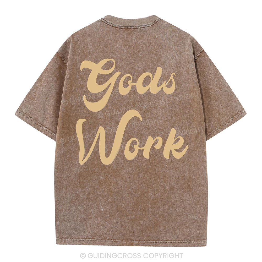 God Works Chrisian Washed T-Shirt