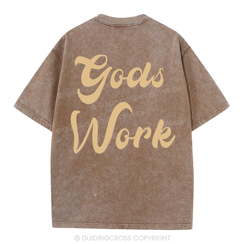 God Works Chrisian Washed T-Shirt