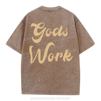God Works Chrisian Washed T-Shirt