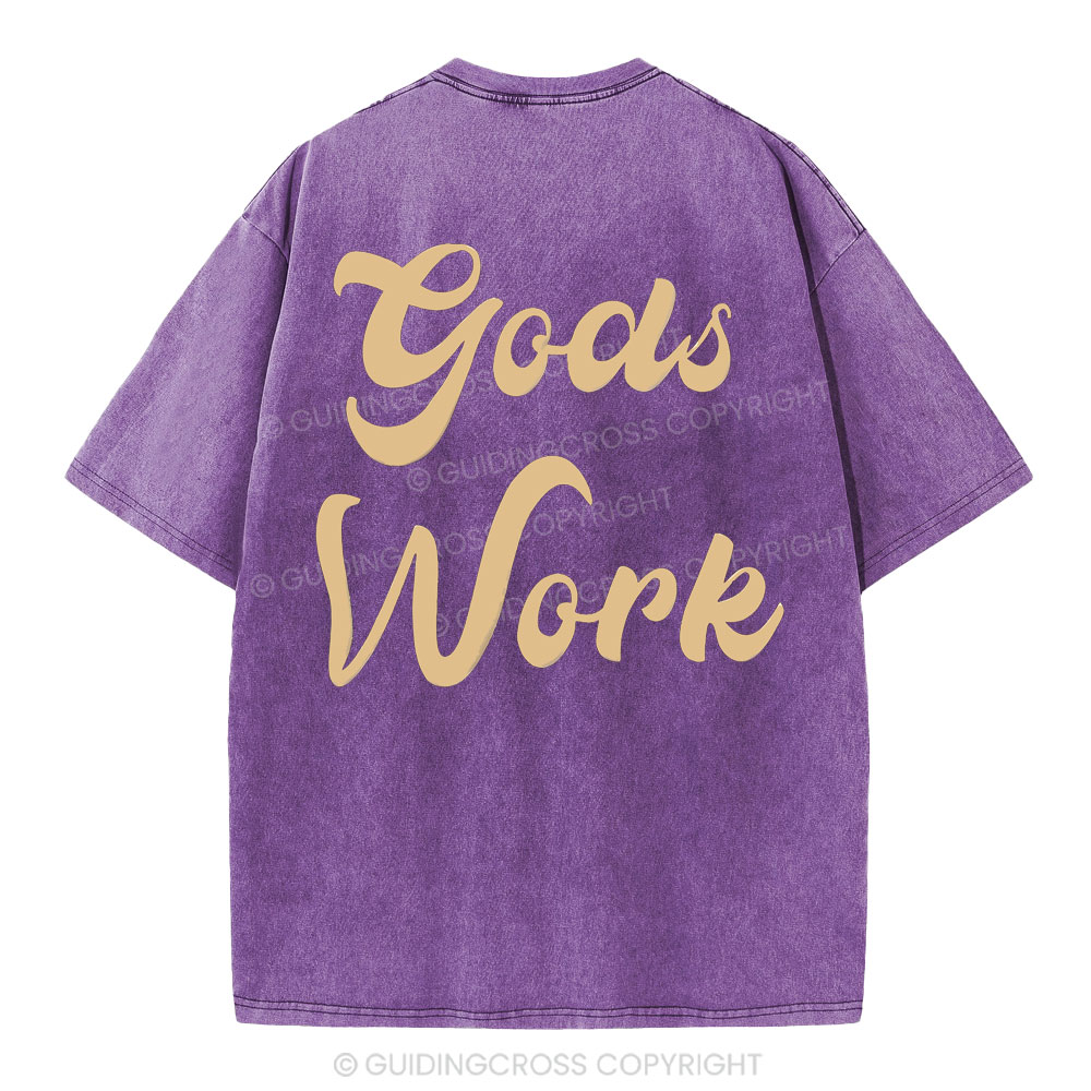 God Works Chrisian Washed T-Shirt