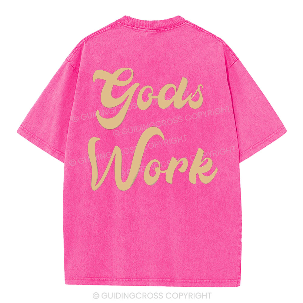 God Works Chrisian Washed T-Shirt