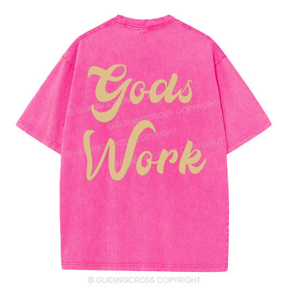 God Works Chrisian Washed T-Shirt