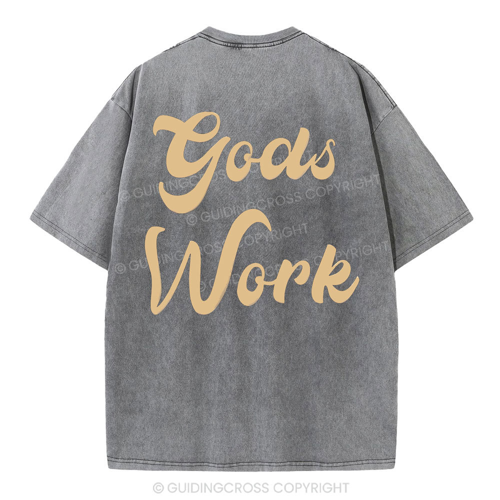 God Works Chrisian Washed T-Shirt