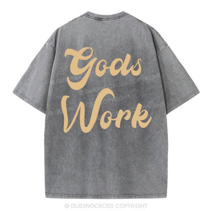 God Works Chrisian Washed T-Shirt