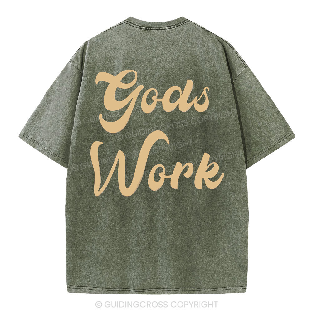 God Works Chrisian Washed T-Shirt