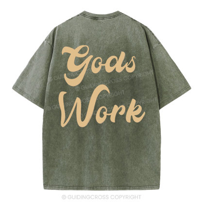 God Works Chrisian Washed T-Shirt