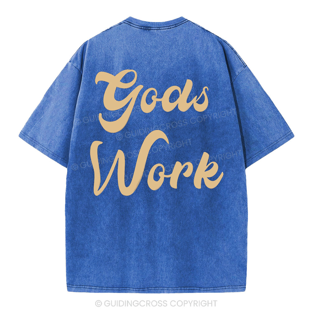 God Works Chrisian Washed T-Shirt