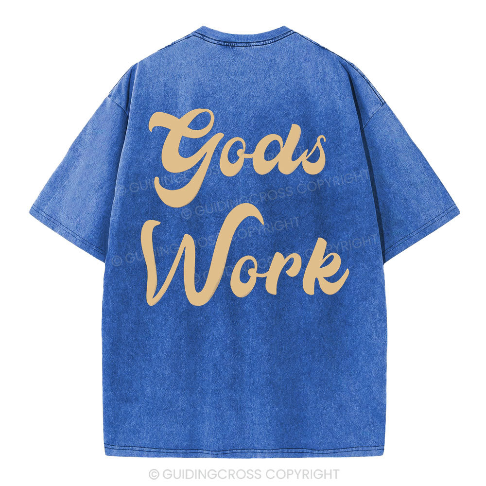 God Works Chrisian Washed T-Shirt
