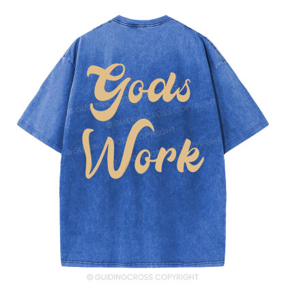 God Works Chrisian Washed T-Shirt