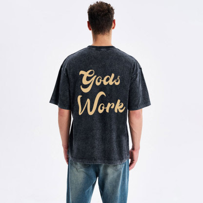 God Works Chrisian Washed T-Shirt