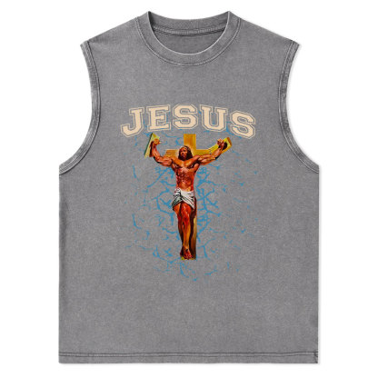 God Works Christian Washed Tank Top Christian Washed Tank Top