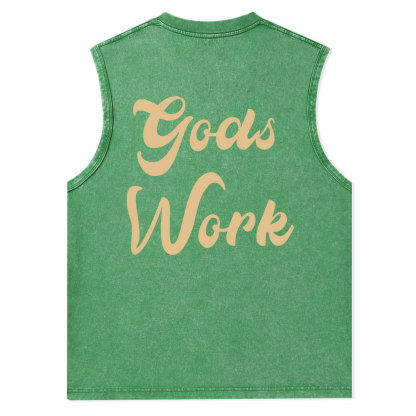 God Works Christian Washed Tank Top Christian Washed Tank Top