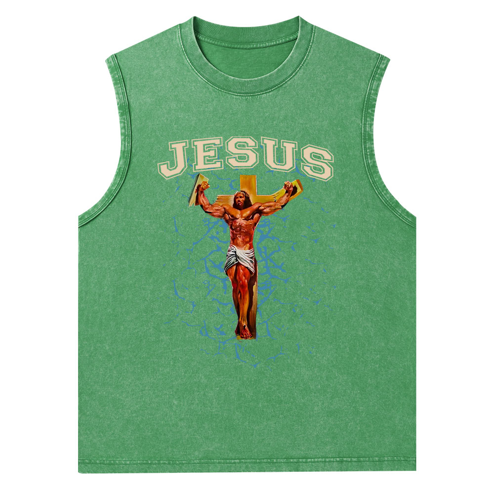 God Works Christian Washed Tank Top Christian Washed Tank Top