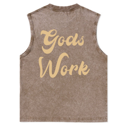 God Works Christian Washed Tank Top Christian Washed Tank Top