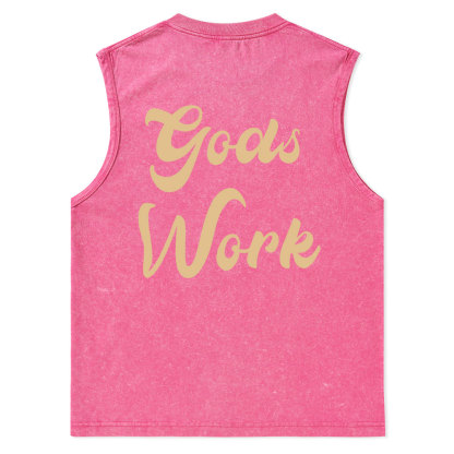 God Works Christian Washed Tank Top Christian Washed Tank Top