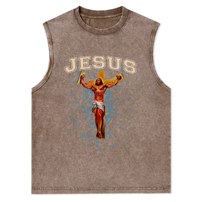 God Works Christian Washed Tank Top Christian Washed Tank Top