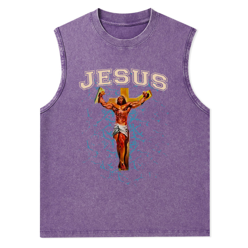 God Works Christian Washed Tank Top Christian Washed Tank Top