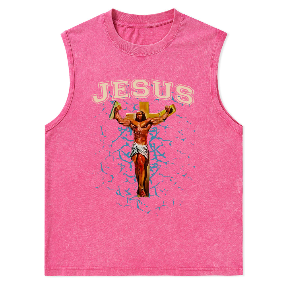 God Works Christian Washed Tank Top Christian Washed Tank Top