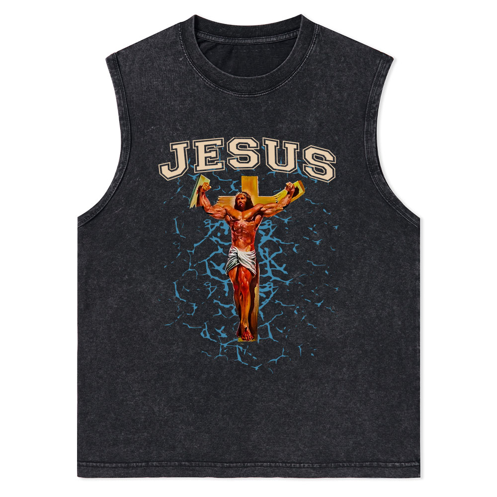 God Works Christian Washed Tank Top Christian Washed Tank Top