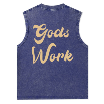 God Works Christian Washed Tank Top Christian Washed Tank Top